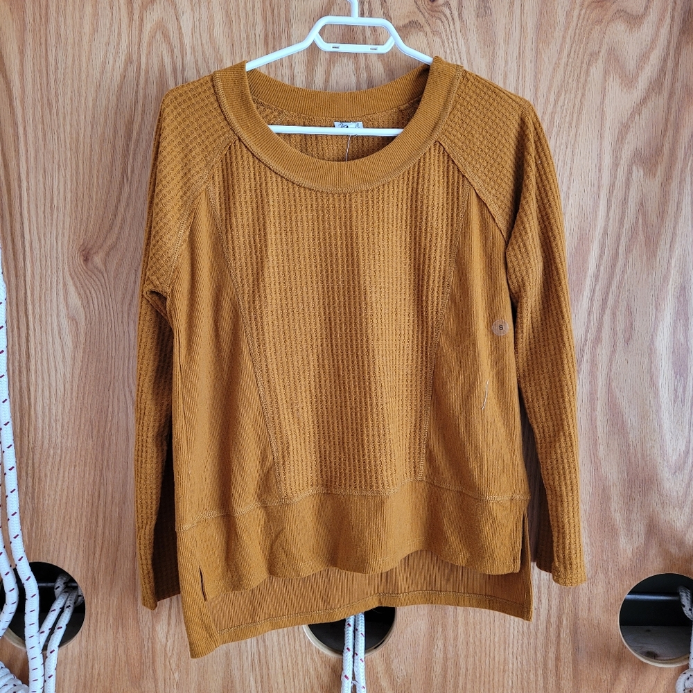 Kismet yellow mustard pullover sweater women Small NWT